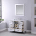 Altair Design Isla 48"" Single Bathroom Vanity Set in White and Carrara White Marble Countertop