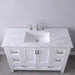 Altair Design Isla 48"" Single Bathroom Vanity Set in White and Carrara White Marble Countertop