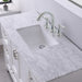 Altair Design Isla 48"" Single Bathroom Vanity Set in White and Carrara White Marble Countertop