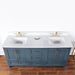 Altair Design Isla 72"" Double Bathroom Vanity Set in Classic Blue and Aosta White Composite Stone Countertop