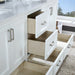 Altair Design Isla 72"" Double Bathroom Vanity Set in White and Aosta White Composite Stone Countertop