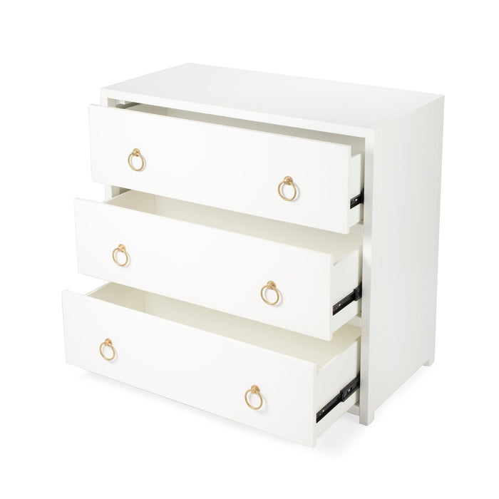 Butler Specialty Company Lark 3 Drawer Dresser, White 5392304