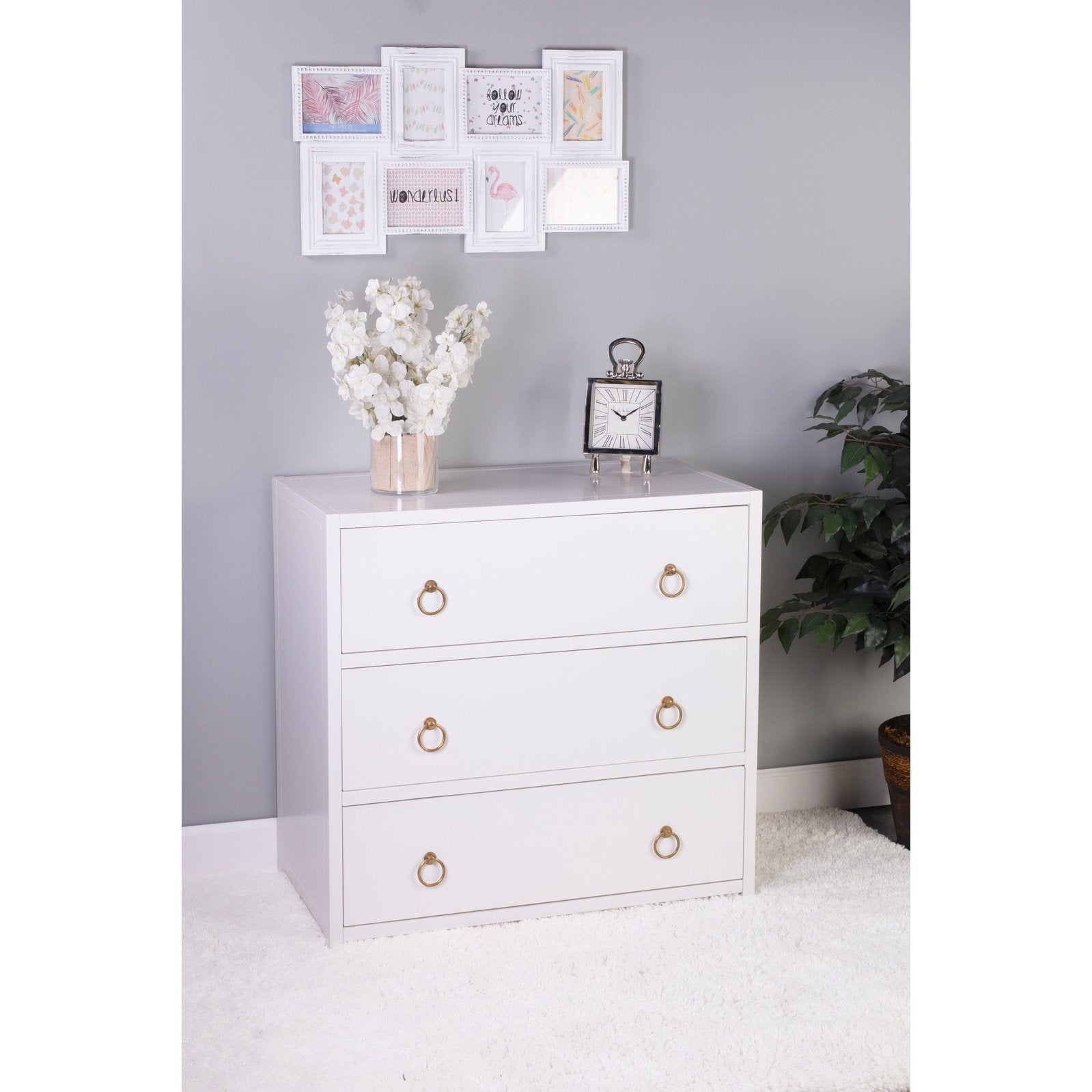 Butler Lark 3 Drawer Chest - White Butler Lark 3 Drawer Chest - White