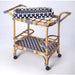 Butler Specialty Company Selena & Rattan Bar Cart, Blue 5397291
