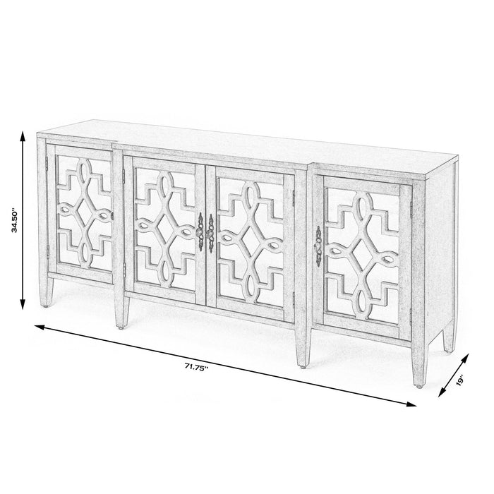 Butler Specialty Company Giovanna Mirrored 71.75"" Sideboard, Green 5403140