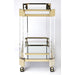 Butler Specialty Company Charlevoix Acrylic & Serving Cart, Gold 5408335