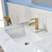Altair Design Sutton 36"" Single Bathroom Vanity Set in Gray and Carrara White Marble Countertop