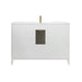 Altair Design Sutton 48"" Single Bathroom Vanity Set in White and Carrara White Marble Countertop