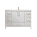 Altair Design Sutton 48"" Single Bathroom Vanity Set in White and Carrara White Marble Countertop