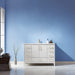 Altair Design Sutton 48"" Single Bathroom Vanity Set in White and Carrara White Marble Countertop