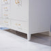 Altair Design Sutton 72"" Double Bathroom Vanity Set in White and Carrara White Marble Countertop