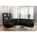 Acme Furniture Saul Power Motion Sectional Sofa in Black Leather-Aire 54150
