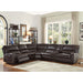 Acme Furniture Saul Power Motion Sectional Sofa in Espresso Leather-Aire 54155