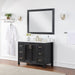 Altair Design Hadiya 48"" Single Bathroom Vanity Set in Black Oak with Aosta White Composite Stone Countertop