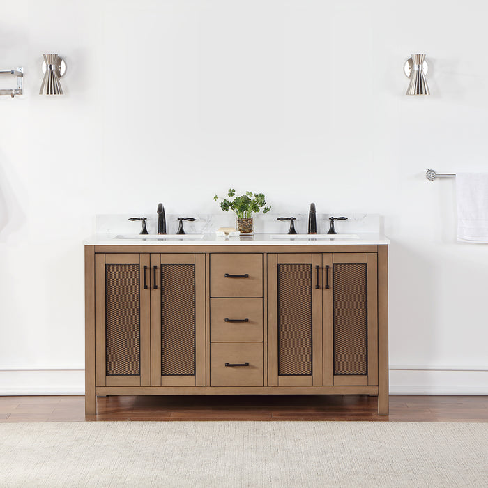 Altair Design Hadiya 60″ Double Bathroom Vanity Set 42″ size