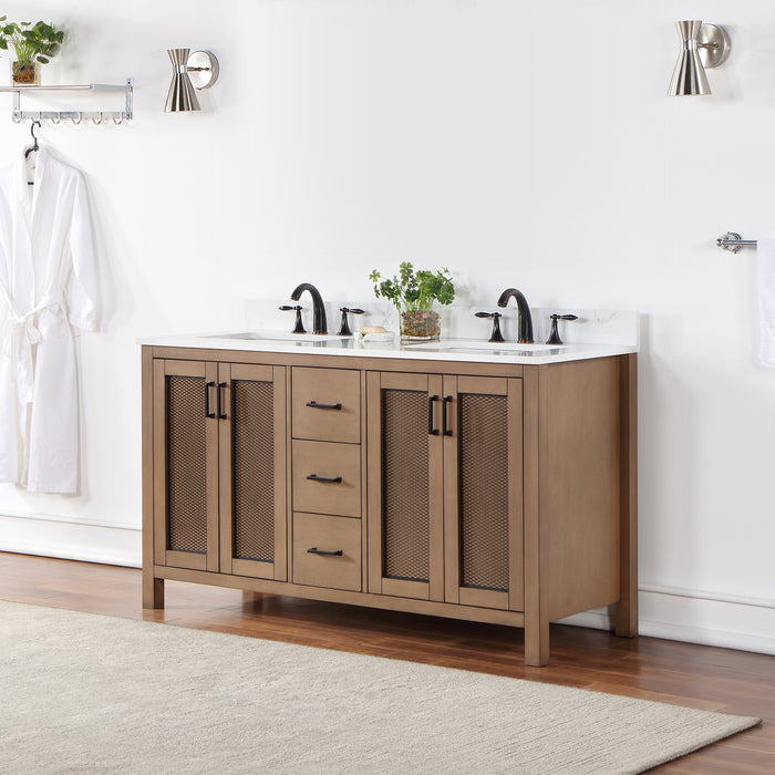 Altair Design Hadiya 60″ Double Bathroom Vanity Set 42″ size