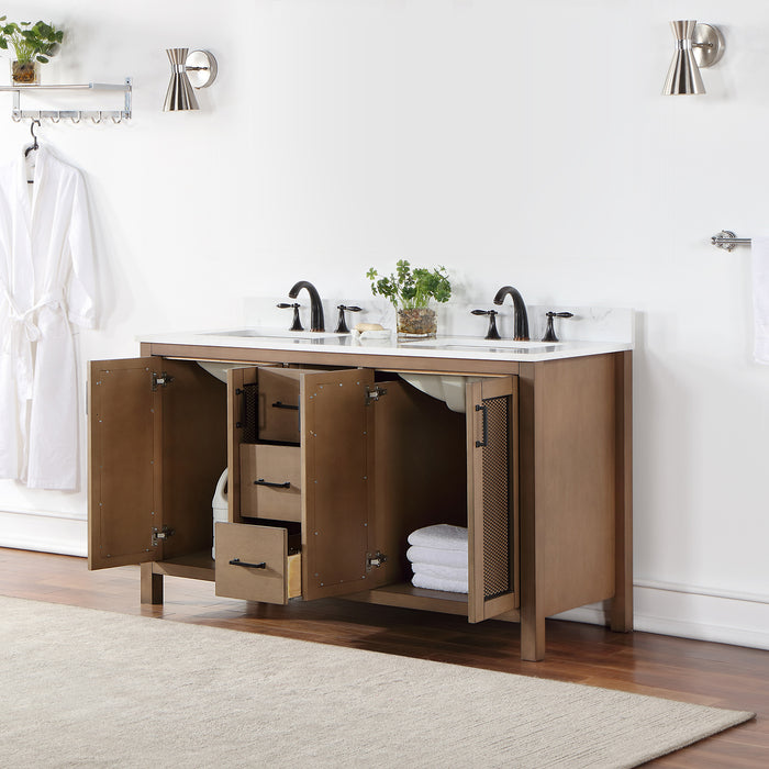 Altair Design Hadiya 60″ Double Bathroom Vanity Set 42″ size