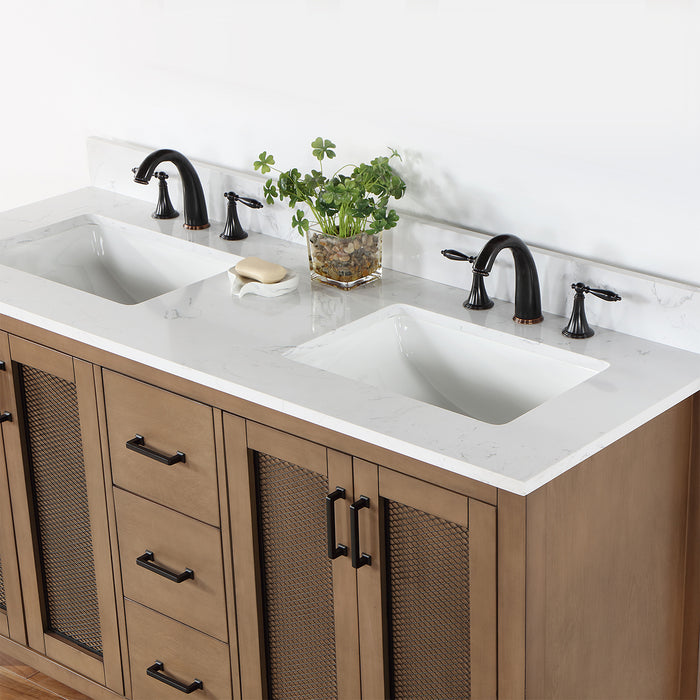 Altair Design Hadiya 60″ Double Bathroom Vanity Set 42″ size