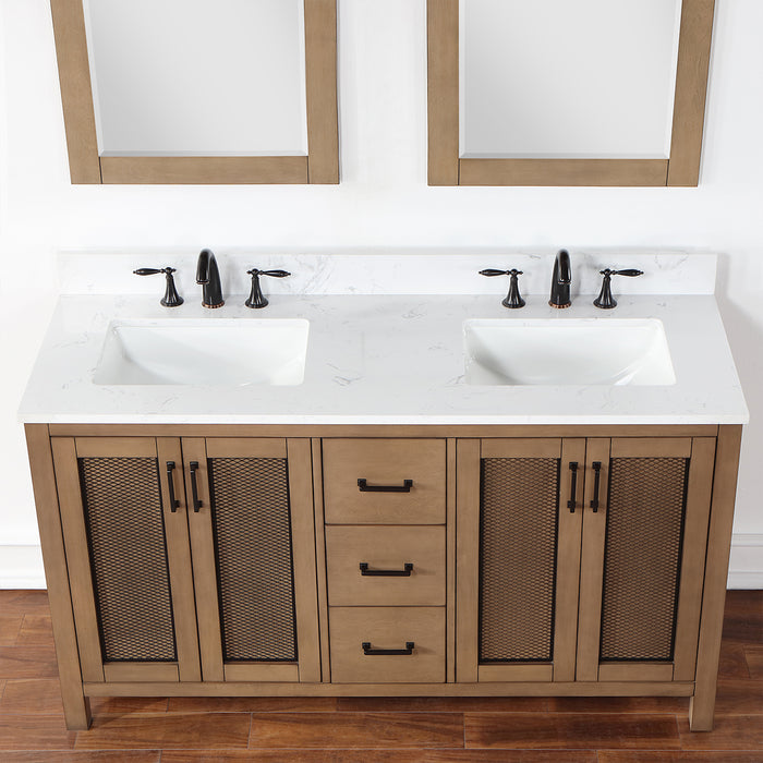 Altair Design Hadiya 60″ Double Bathroom Vanity Set 42″ size
