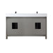 Altair Design Hadiya 60"" Double Bathroom Vanity Set in Gray Pine with Aosta White Composite Stone Countertop