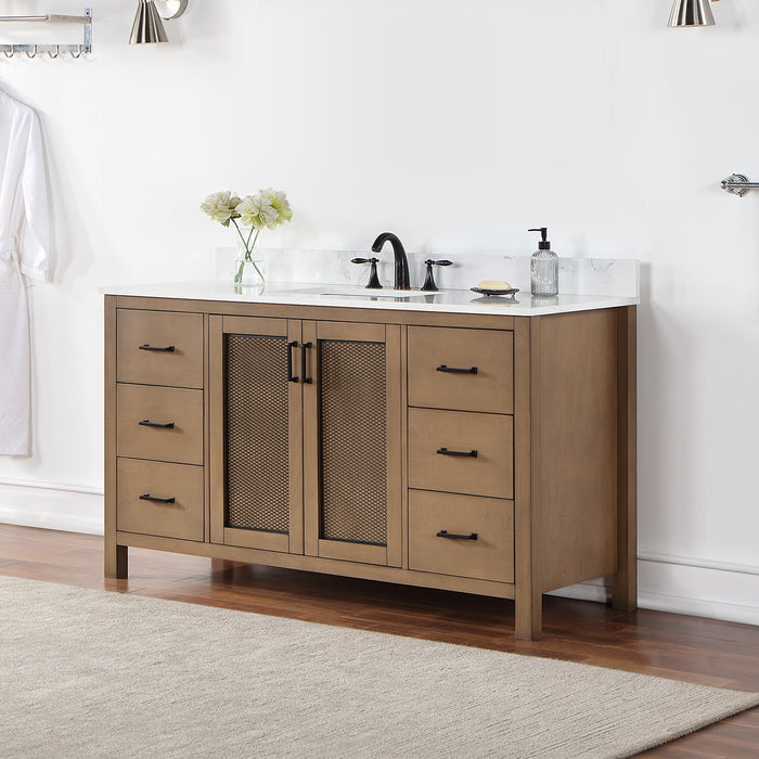 Altair Design Hadiya 60″ Single Bathroom Vanity Set 42″ size