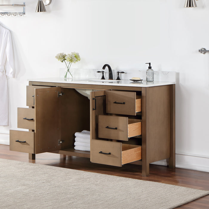 Altair Design Hadiya 60″ Single Bathroom Vanity Set 42″ size