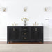 Altair Design Hadiya 72"" Double Bathroom Vanity Set in Black Oak with Aosta White Composite Stone Countertop