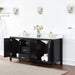 Altair Design Hadiya 72"" Double Bathroom Vanity Set in Black Oak with Aosta White Composite Stone Countertop