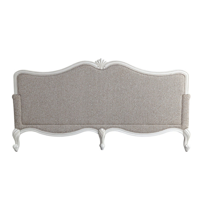 Acme Furniture Ciddrenar Sofa W/5 Pillows in Fabric & White Finish 54310