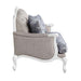 Acme Furniture Ciddrenar Loveseat W/3 Pillows in Fabric & White Finish 54311