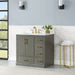Altair Design Monna 36"" Single Bathroom Vanity Set in Gray Pine with Aosta White Composite Stone Countertop