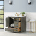 Altair Design Monna 36"" Single Bathroom Vanity Set in Gray Pine with Aosta White Composite Stone Countertop