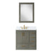 Altair Design Monna 36"" Single Bathroom Vanity Set in Gray Pine with Aosta White Composite Stone Countertop