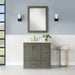 Altair Design Monna 36"" Single Bathroom Vanity Set in Gray Pine with Aosta White Composite Stone Countertop