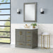 Altair Design Monna 36"" Single Bathroom Vanity Set in Gray Pine with Aosta White Composite Stone Countertop