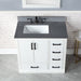 Altair Design Monna 36"" Single Bathroom Vanity Set in White with Concrete Grey Composite Stone Countertop