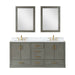 Altair Design Monna 72"" Double Bathroom Vanity Set in Gray Pine with Aosta White Composite Stone Countertop