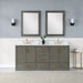 Altair Design Monna 72"" Double Bathroom Vanity Set in Gray Pine with Aosta White Composite Stone Countertop