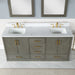 Altair Design Monna 72"" Double Bathroom Vanity Set in Gray Pine with Aosta White Composite Stone Countertop