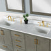 Altair Design Monna 72"" Double Bathroom Vanity Set in Gray Pine with Aosta White Composite Stone Countertop