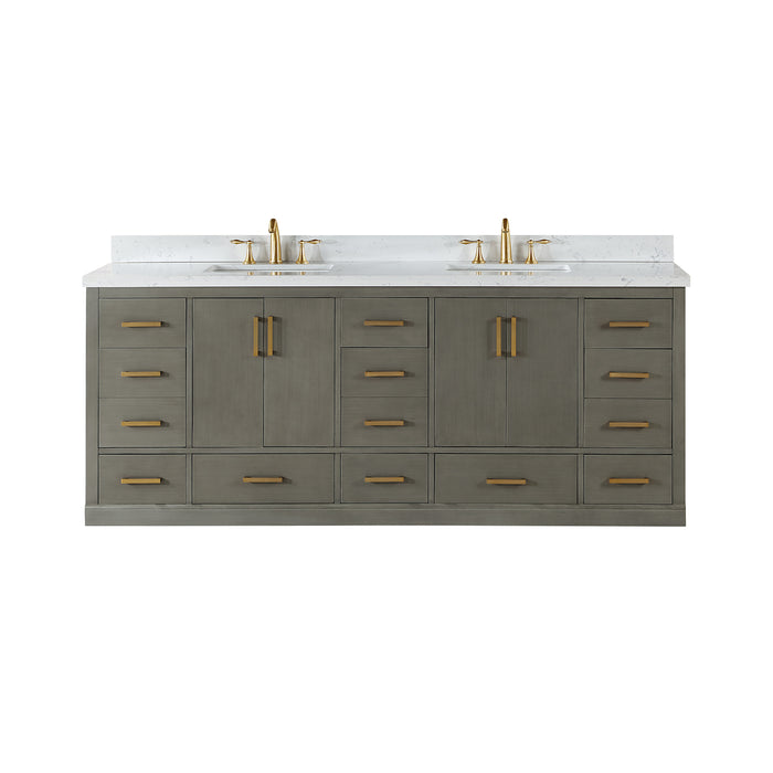 Altair Design Monna 84″ Double Bathroom Vanity Set in Gray lifestyle view