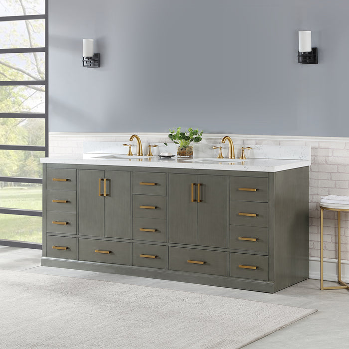 Altair Design Monna 84″ Double Bathroom Vanity Set in Gray additional view