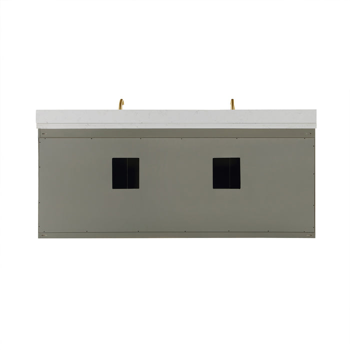Altair Design Monna 84″ Double Bathroom Vanity Set in Gray detail view