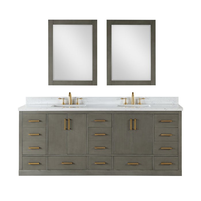 Altair Design Monna 84″ Double Bathroom Vanity Set in Gray detail view