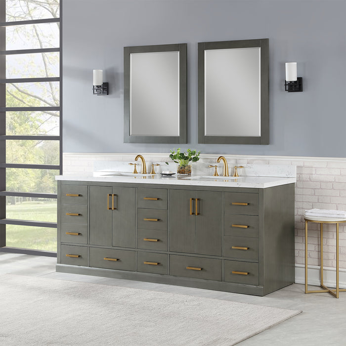 Altair Design Monna 84″ Double Bathroom Vanity Set in Gray lifestyle view
