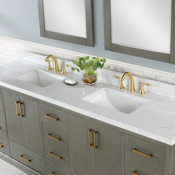 Altair Design Monna 84″ Double Bathroom Vanity Set in Gray close-up view