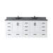 Altair Design Monna 84″ Double Bathroom Vanity Set in White close-up view