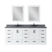 Altair Design Monna 84″ Double Bathroom Vanity Set in White detail view
