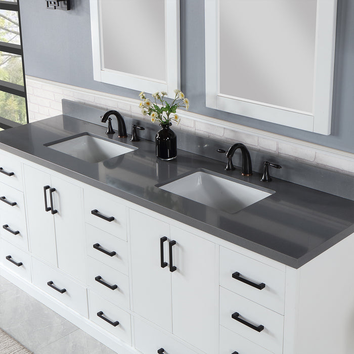 Altair Design Monna 84″ Double Bathroom Vanity Set in White lifestyle view