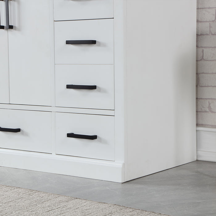 Altair Design Monna 84″ Double Bathroom Vanity Set in White room setting